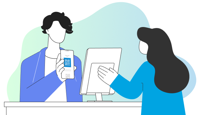 WEB招待状ヨブナラのQR受付システムのイメージ
