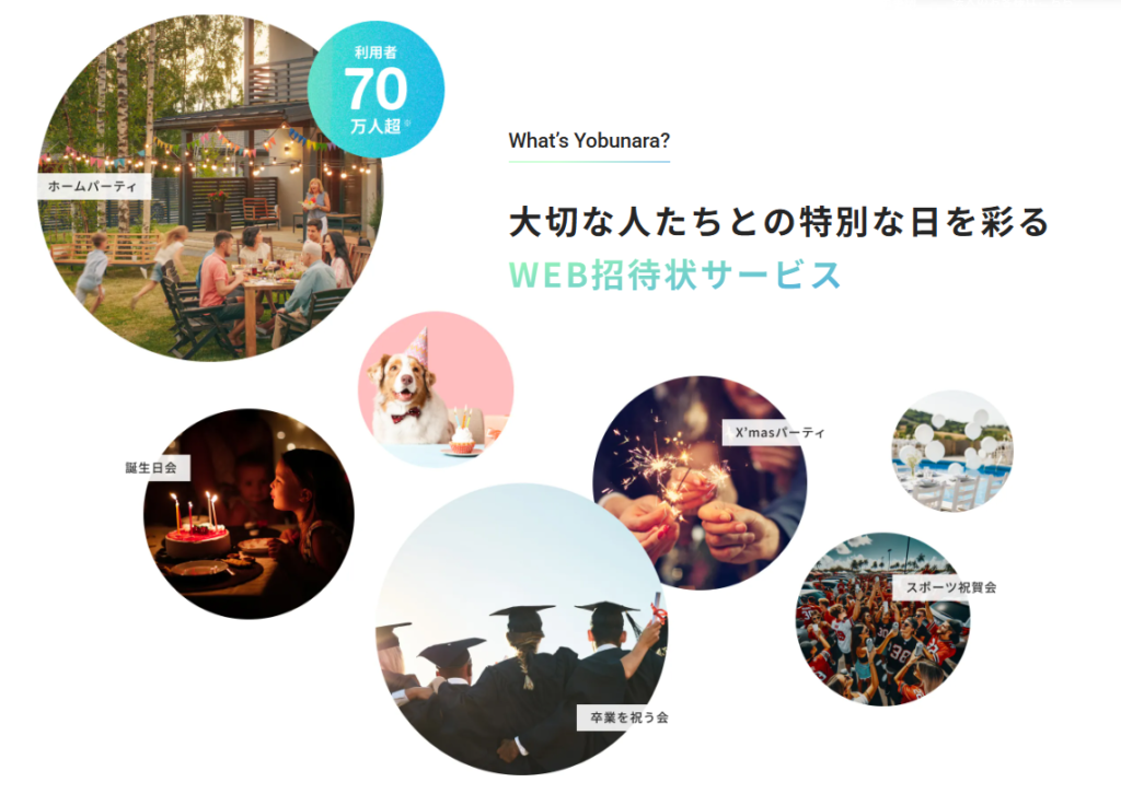 WEB招待状 Yobunara(ヨブナラ)