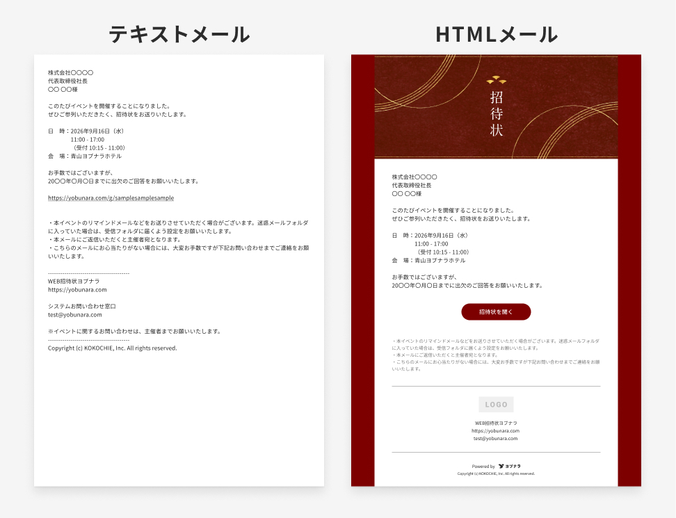 テキストメールとHTMLメール
